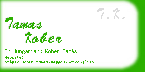 tamas kober business card